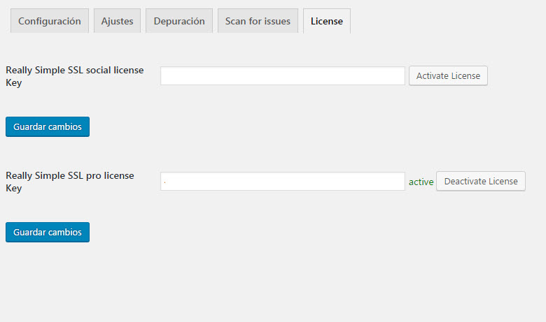 activar licencia really simple ssl