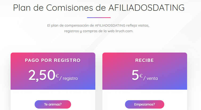 comisiones programa de afiliados liruch