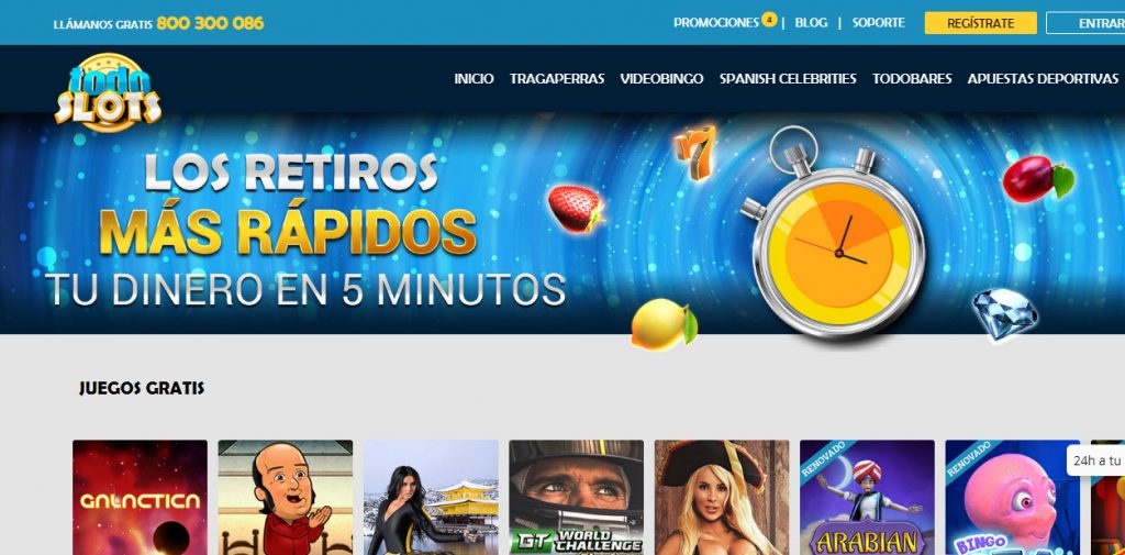 Todoslots 5 euros gratis