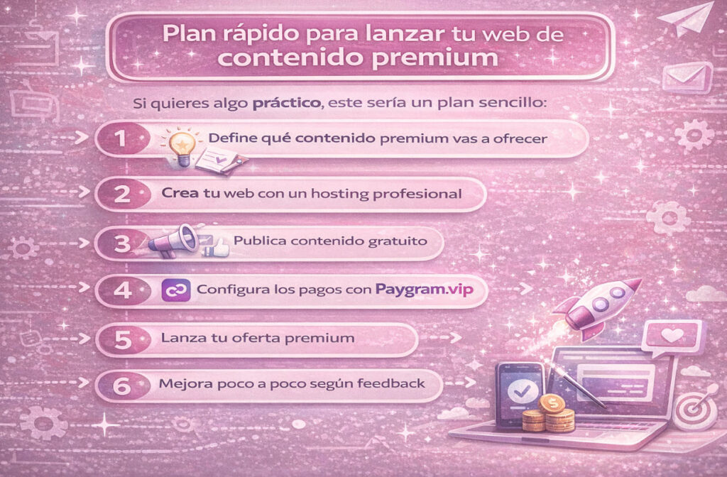 Plan rápido para lanzar tu web de contenido premium