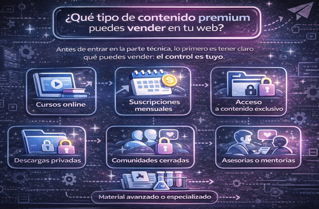 que tipo de contenido premium puedes vender en tu web