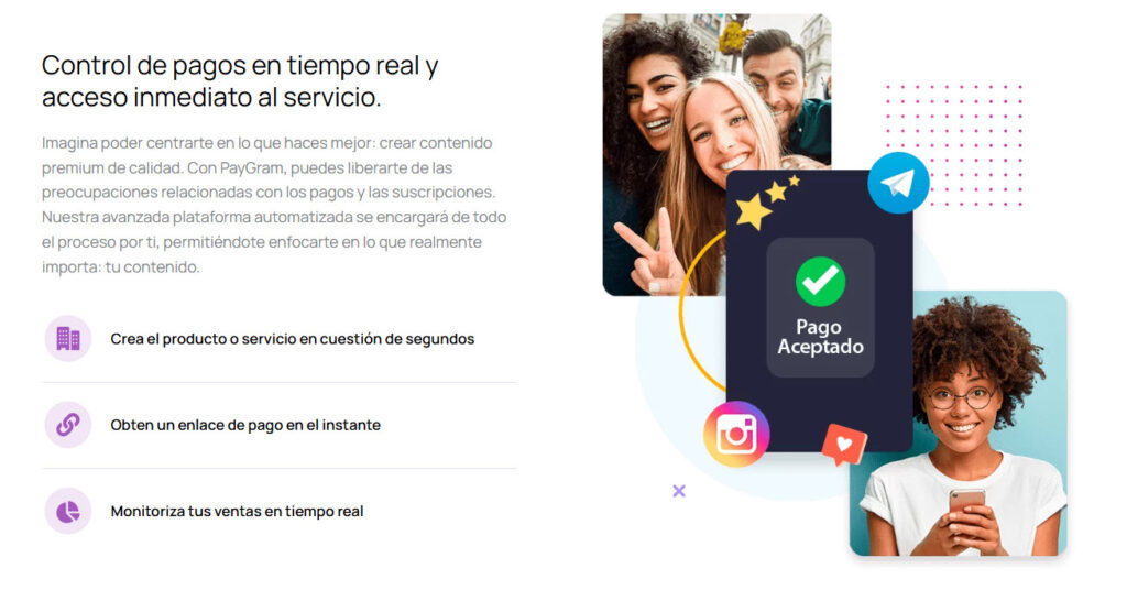 cobrar desde Instagram con enlaces de pago
